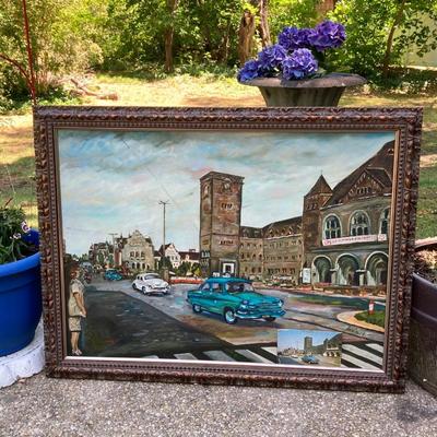 LOT 56: Signed and Framed Oil Painting of Photograph