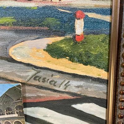 LOT 56: Signed and Framed Oil Painting of Photograph