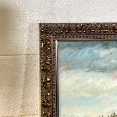 LOT 56: Signed and Framed Oil Painting of Photograph