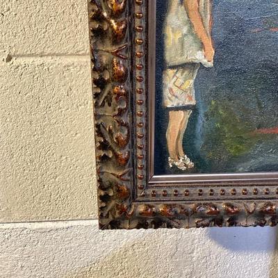 LOT 56: Signed and Framed Oil Painting of Photograph
