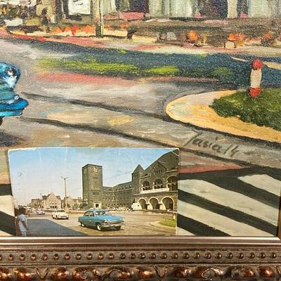 LOT 56: Signed and Framed Oil Painting of Photograph
