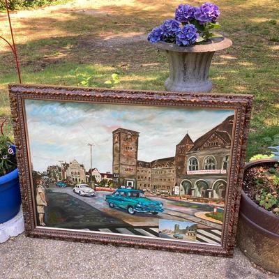LOT 56: Signed and Framed Oil Painting of Photograph
