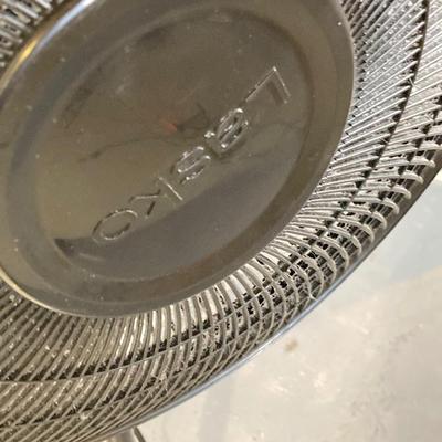 LOT 57: Twisted Corkscrew Metal Lamp and Pair of Stand Fans