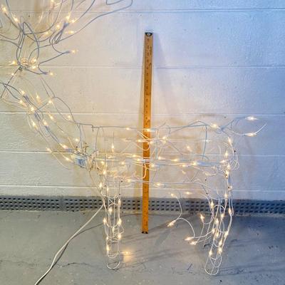 LOT 62: Inflatable Snowman, Lighted Rudolph, Lighted Candy Canes, Pair of Collapsible Lighted Christmas Trees