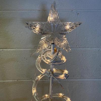 LOT 62: Inflatable Snowman, Lighted Rudolph, Lighted Candy Canes, Pair of Collapsible Lighted Christmas Trees