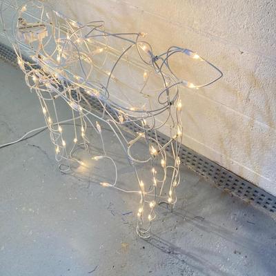 LOT 62: Inflatable Snowman, Lighted Rudolph, Lighted Candy Canes, Pair of Collapsible Lighted Christmas Trees