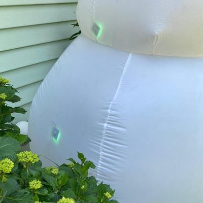 LOT 62: Inflatable Snowman, Lighted Rudolph, Lighted Candy Canes, Pair of Collapsible Lighted Christmas Trees