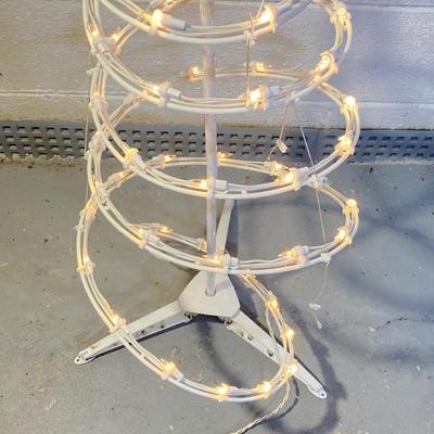 LOT 62: Inflatable Snowman, Lighted Rudolph, Lighted Candy Canes, Pair of Collapsible Lighted Christmas Trees