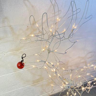 LOT 62: Inflatable Snowman, Lighted Rudolph, Lighted Candy Canes, Pair of Collapsible Lighted Christmas Trees