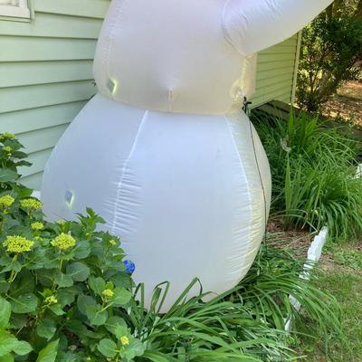 LOT 62: Inflatable Snowman, Lighted Rudolph, Lighted Candy Canes, Pair of Collapsible Lighted Christmas Trees