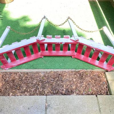 LOT 63: Wooden Plant Holders and Faux Plants