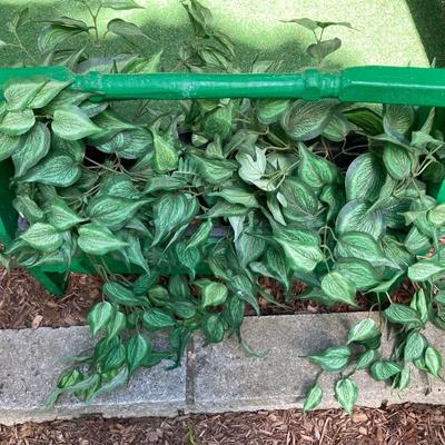 LOT 63: Wooden Plant Holders and Faux Plants