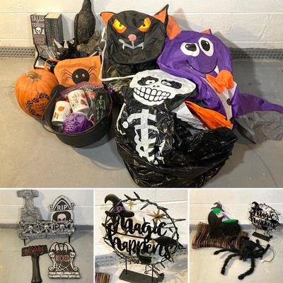 LOT 64: Large Collection of Halloween Decorations - Inflatables, Props and Much More