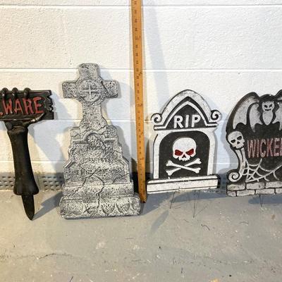 LOT 64: Large Collection of Halloween Decorations - Inflatables, Props and Much More
