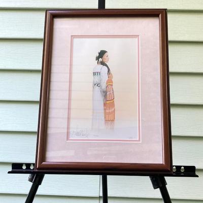 LOT 68: Work of Art “At the Dance” by Cherokee Artist Donald Vann with Certificate of Authenticity