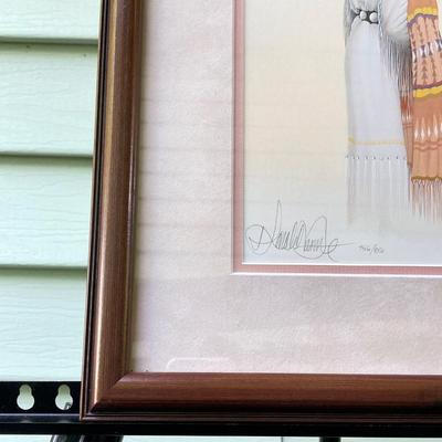 LOT 68: Work of Art “At the Dance” by Cherokee Artist Donald Vann with Certificate of Authenticity