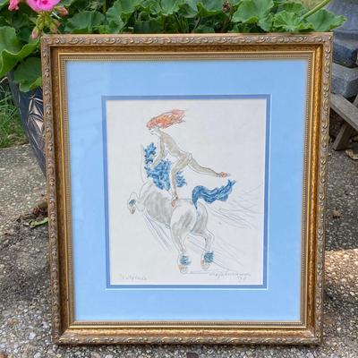 LOT 72: Pair of Signed Works of Art by Artist Maja