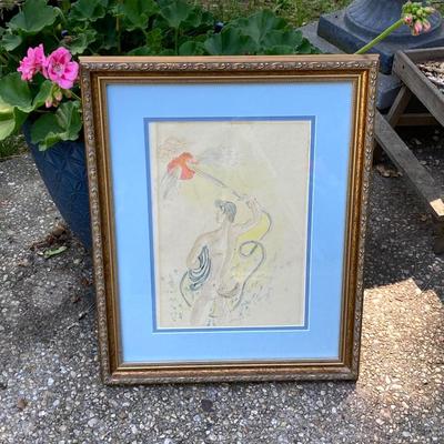 LOT 72: Pair of Signed Works of Art by Artist Maja