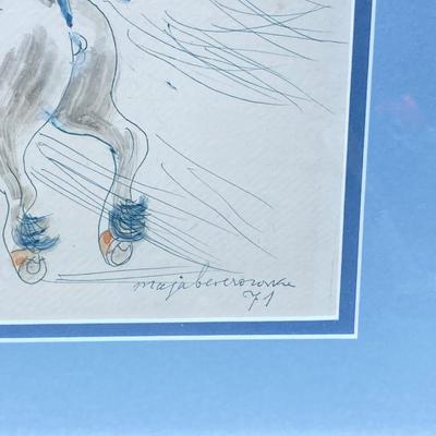 LOT 72: Pair of Signed Works of Art by Artist Maja