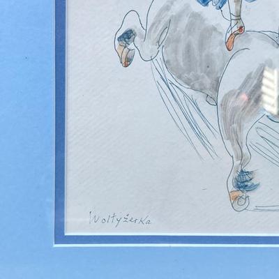 LOT 72: Pair of Signed Works of Art by Artist Maja