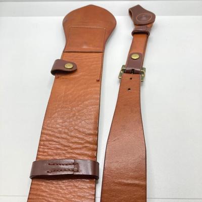 LOT 75: Vintage / Antique Sam Browne “Colt” Military Belt with Storage Cloth