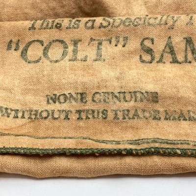 LOT 75: Vintage / Antique Sam Browne “Colt” Military Belt with Storage Cloth