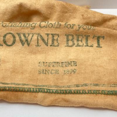 LOT 75: Vintage / Antique Sam Browne “Colt” Military Belt with Storage Cloth