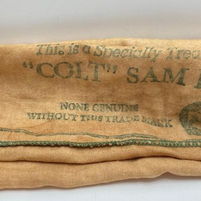 LOT 75: Vintage / Antique Sam Browne “Colt” Military Belt with Storage Cloth