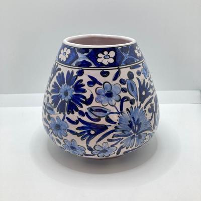 LOT 77: Hand Painted in Greece Potterty / Ceramic Pitcher and Vase