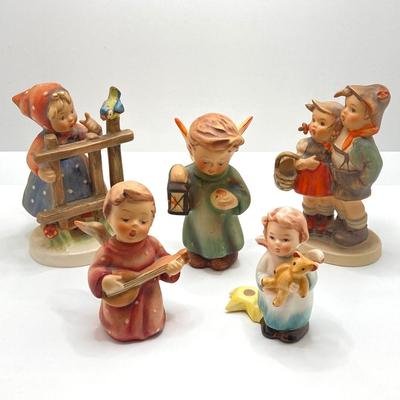 LOT 78: Collection of Five Goebel / Hummel Figurines - Goodnight and More