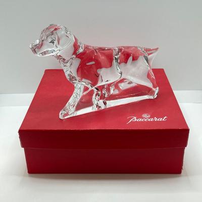 LOT 80: Stunning Baccarat France Labrador Retriever Crystal Figurine