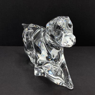LOT 80: Stunning Baccarat France Labrador Retriever Crystal Figurine