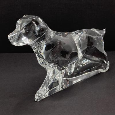 LOT 80: Stunning Baccarat France Labrador Retriever Crystal Figurine