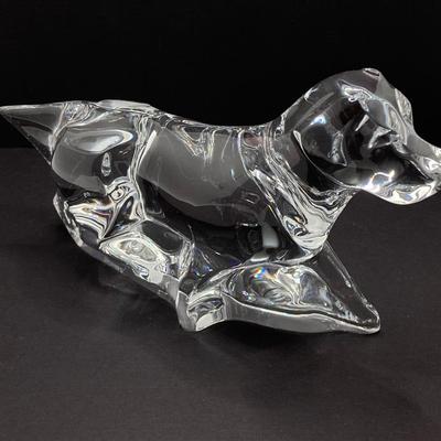 LOT 80: Stunning Baccarat France Labrador Retriever Crystal Figurine
