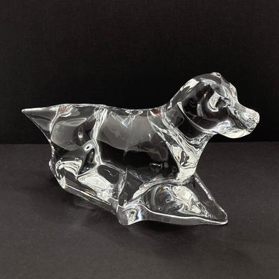 LOT 80: Stunning Baccarat France Labrador Retriever Crystal Figurine