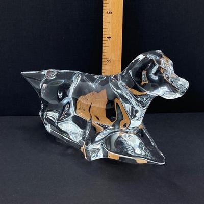 LOT 80: Stunning Baccarat France Labrador Retriever Crystal Figurine