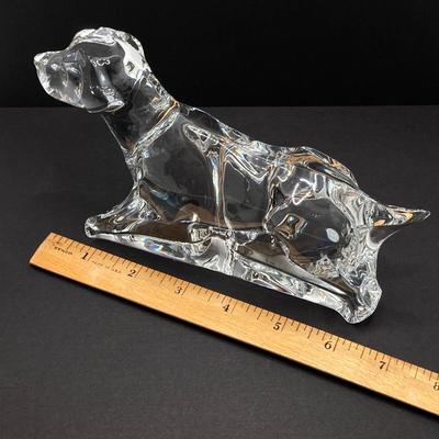 LOT 80: Stunning Baccarat France Labrador Retriever Crystal Figurine