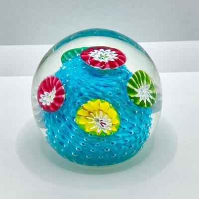 LOT 81: Pair of Art Glass Paper Weights