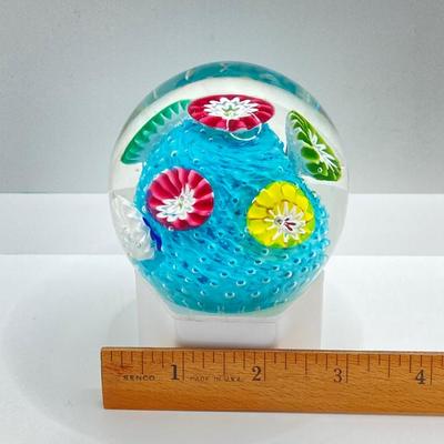 LOT 81: Pair of Art Glass Paper Weights