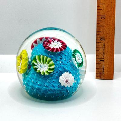LOT 81: Pair of Art Glass Paper Weights
