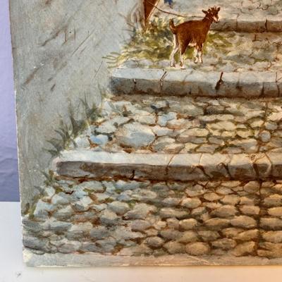 LOT 91: Painted Tile Signed Barrios Sevilla 94