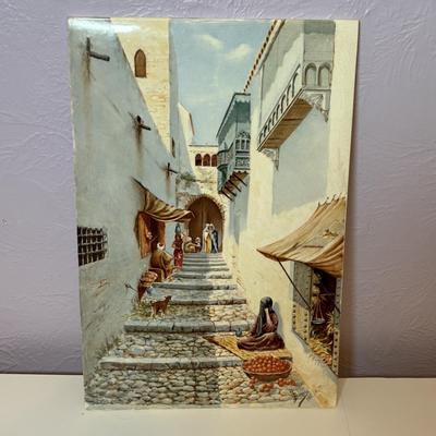 LOT 91: Painted Tile Signed Barrios Sevilla 94