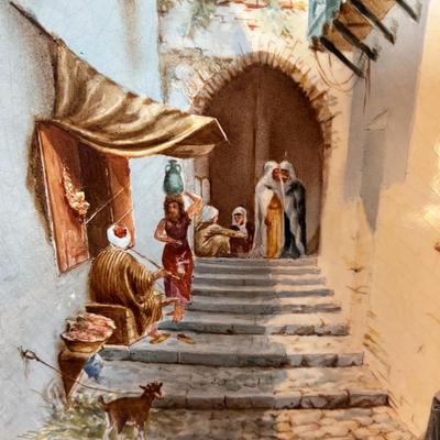 LOT 91: Painted Tile Signed Barrios Sevilla 94