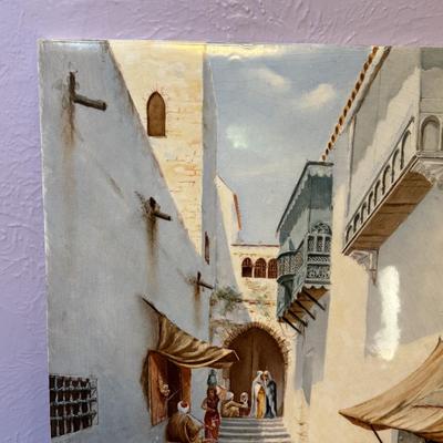 LOT 91: Painted Tile Signed Barrios Sevilla 94