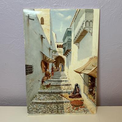 LOT 91: Painted Tile Signed Barrios Sevilla 94