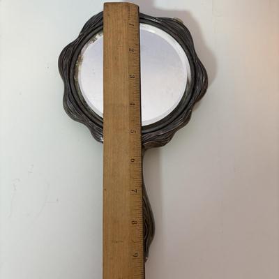 LOT 92: Art Nouveau Standing Mirror, Art Nouveau Handheld Mirror & More