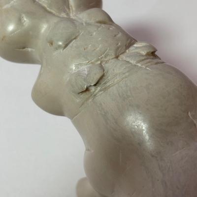 LOT 93: Lead Crystal Lucky Elephant Coin Bank, Hand Crafted Stone Hippopotamus & More