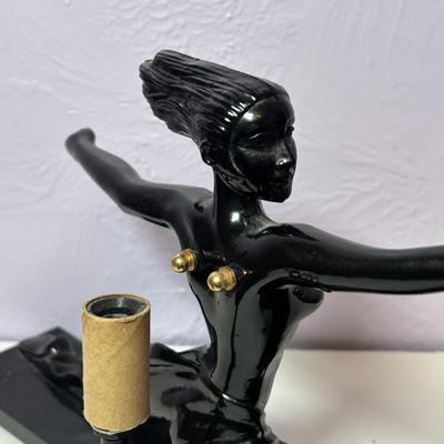 LOT 97: Art Deco Style Meta Sculpture
