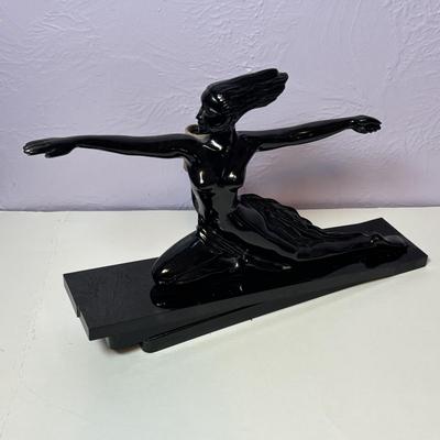 LOT 97: Art Deco Style Meta Sculpture