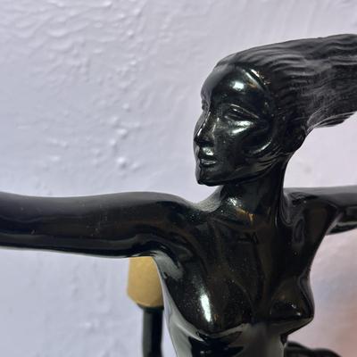 LOT 97: Art Deco Style Meta Sculpture